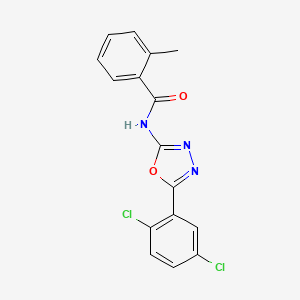 N-[5-(2,5-dichlorophenyl)-1,3,4-oxadiazol-2-yl]-2-methylbenzamide - 891138-43-5