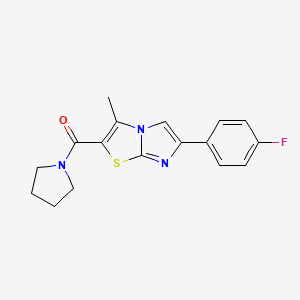 [6-(4-Fluorophenyl)-3-methylimidazo[2,1-b][1,3]thiazol-2-yl]-pyrrolidin-1-ylmethanone - 852133-75-6