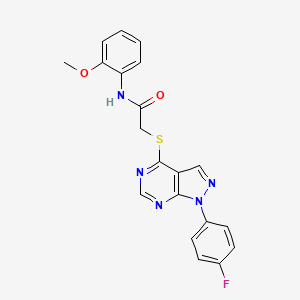 2-{[1-(4-fluorophenyl)-1H-pyrazolo[3,4-d]pyrimidin-4-yl]sulfanyl}-N-(2-methoxyphenyl)acetamide - 893935-47-2