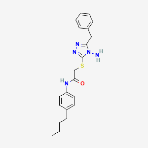 2-[(4-amino-5-benzyl-4H-1,2,4-triazol-3-yl)sulfanyl]-N-(4-butylphenyl)acetamide - 898607-21-1