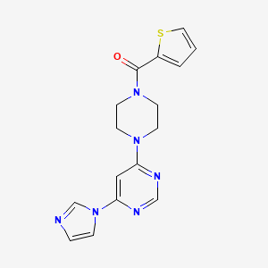 (4-(6-(1H-imidazol-1-yl)pyrimidin-4-yl)piperazin-1-yl)(thiophen-2-yl)methanone - 1172928-76-5