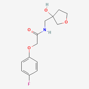 2-(4-fluorophenoxy)-N-[(3-hydroxyoxolan-3-yl)methyl]acetamide - 1916689-11-6