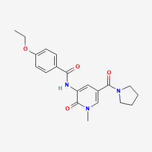 4-ethoxy-N-(1-methyl-2-oxo-5-(pyrrolidine-1-carbonyl)-1,2-dihydropyridin-3-yl)benzamide - 1207056-10-7
