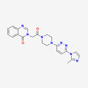 3-(2-(4-(6-(2-methyl-1H-imidazol-1-yl)pyridazin-3-yl)piperazin-1-yl)-2-oxoethyl)quinazolin-4(3H)-one - 1396865-03-4