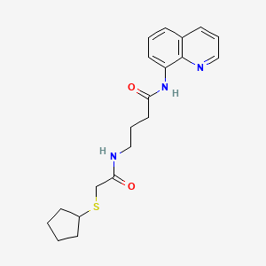 4-(2-(cyclopentylthio)acetamido)-N-(quinolin-8-yl)butanamide - 1251687-60-1