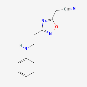 2-{3-[2-(Phenylamino)ethyl]-1,2,4-oxadiazol-5-yl}acetonitrile - 857041-73-7