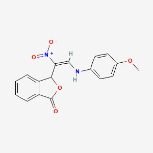3-[2-(4-methoxyanilino)-1-nitrovinyl]-2-benzofuran-1(3H)-one - 339023-58-4