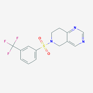 6-((3-(Trifluoromethyl)phenyl)sulfonyl)-5,6,7,8-tetrahydropyrido[4,3-d]pyrimidine - 1797350-04-9