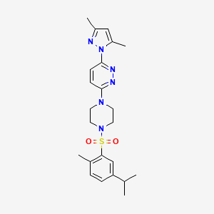 3-(3,5-dimethyl-1H-pyrazol-1-yl)-6-(4-((5-isopropyl-2-methylphenyl)sulfonyl)piperazin-1-yl)pyridazine - 1013835-11-4