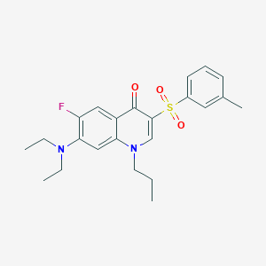7-(diethylamino)-6-fluoro-1-propyl-3-(m-tolylsulfonyl)quinolin-4(1H)-one - 892785-19-2