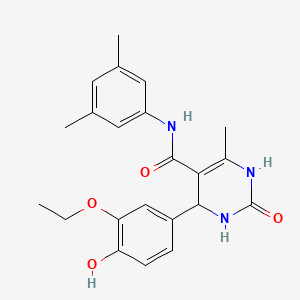 N-(3,5-dimethylphenyl)-4-(3-ethoxy-4-hydroxyphenyl)-6-methyl-2-oxo-1,2,3,4-tetrahydropyrimidine-5-carboxamide - 537679-76-8