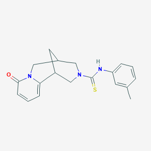 N-(3-methylphenyl)-8-oxo-1,5,6,8-tetrahydro-2H-1,5-methanopyrido[1,2-a][1,5]diazocine-3(4H)-carbothioamide - 399001-80-0