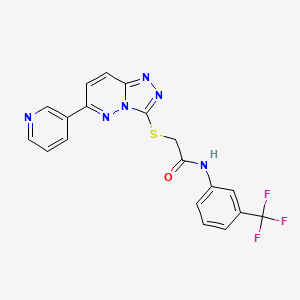 2-((6-(pyridin-3-yl)-[1,2,4]triazolo[4,3-b]pyridazin-3-yl)thio)-N-(3-(trifluoromethyl)phenyl)acetamide - 891106-96-0