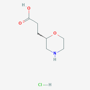 3-[(2S)-morpholin-2-yl]propanoic acid;hydrochloride - 1787250-02-5