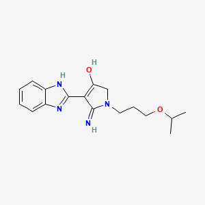 5-amino-4-(1H-1,3-benzodiazol-2-yl)-1-[3-(propan-2-yloxy)propyl]-2,3-dihydro-1H-pyrrol-3-one - 881567-33-5