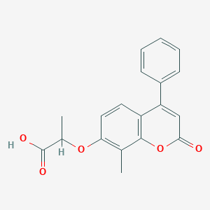 2-[(8-methyl-2-oxo-4-phenyl-2H-chromen-7-yl)oxy]propanoic acid - 307547-35-9