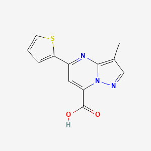 3-Methyl-5-(thiophen-2-yl)pyrazolo[1,5-a]pyrimidine-7-carboxylic acid - 1443278-81-6