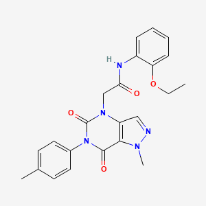 N-(2-ethoxyphenyl)-2-(1-methyl-5,7-dioxo-6-(p-tolyl)-6,7-dihydro-1H-pyrazolo[4,3-d]pyrimidin-4(5H)-yl)acetamide - 892306-96-6