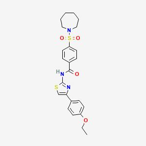 4-(azepan-1-ylsulfonyl)-N-(4-(4-ethoxyphenyl)thiazol-2-yl)benzamide - 361481-60-9