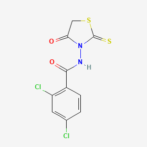 2,4-dichloro-N-(4-oxo-2-sulfanylidene-1,3-thiazolidin-3-yl)benzamide - 638138-43-9