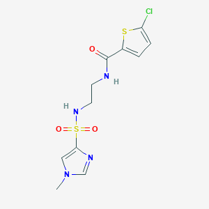 5-chloro-N-(2-(1-methyl-1H-imidazole-4-sulfonamido)ethyl)thiophene-2-carboxamide - 1798672-65-7
