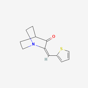 (2E)-2-(thiophen-2-ylmethylidene)-1-azabicyclo[2.2.2]octan-3-one - 82955-19-9