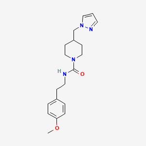 4-((1H-pyrazol-1-yl)methyl)-N-(4-methoxyphenethyl)piperidine-1-carboxamide - 1421508-09-9