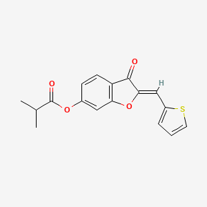 (Z)-3-oxo-2-(thiophen-2-ylmethylene)-2,3-dihydrobenzofuran-6-yl isobutyrate - 622823-62-5