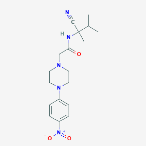 N-(2-cyano-3-methylbutan-2-yl)-2-[4-(4-nitrophenyl)piperazin-1-yl]acetamide - 1197700-79-0
