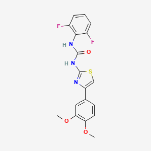 1-(2,6-difluorophenyl)-3-[4-(3,4-dimethoxyphenyl)-1,3-thiazol-2-yl]urea - 1203048-60-5