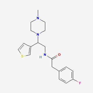 2-(4-fluorophenyl)-N-(2-(4-methylpiperazin-1-yl)-2-(thiophen-3-yl)ethyl)acetamide - 946373-79-1
