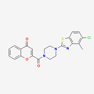 2-(4-(5-chloro-4-methylbenzo[d]thiazol-2-yl)piperazine-1-carbonyl)-4H-chromen-4-one - 886919-15-9