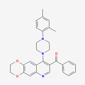 1-{8-benzoyl-2H,3H-[1,4]dioxino[2,3-g]quinolin-9-yl}-4-(2,4-dimethylphenyl)piperazine - 872205-96-4