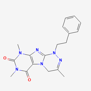 3,7,9-trimethyl-1-phenethyl-7,9-dihydro-[1,2,4]triazino[3,4-f]purine-6,8(1H,4H)-dione - 898412-74-3
