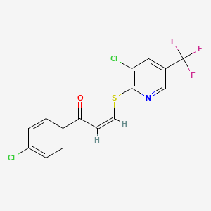 (2Z)-3-{[3-chloro-5-(trifluoromethyl)pyridin-2-yl]sulfanyl}-1-(4-chlorophenyl)prop-2-en-1-one - 288270-43-9