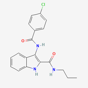 3-(4-chlorobenzamido)-N-propyl-1H-indole-2-carboxamide - 1189651-40-8