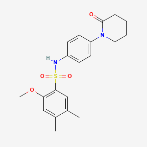 2-methoxy-4,5-dimethyl-N-(4-(2-oxopiperidin-1-yl)phenyl)benzenesulfonamide - 941873-70-7