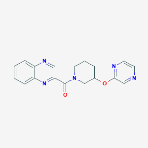 (3-(Pyrazin-2-yloxy)piperidin-1-yl)(quinoxalin-2-yl)methanone - 2034579-35-4