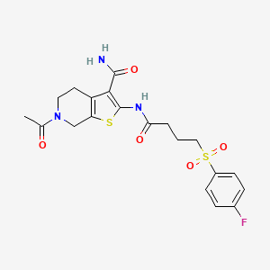 6-Acetyl-2-(4-((4-fluorophenyl)sulfonyl)butanamido)-4,5,6,7-tetrahydrothieno[2,3-c]pyridine-3-carboxamide - 941987-65-1