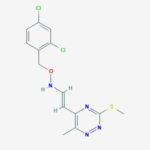 5-(2-(((2,4-Dichlorobenzyl)oxy)amino)vinyl)-6-methyl-3-(methylsulfanyl)-1,2,4-triazine - 477866-62-9