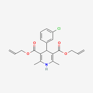 3,5-Bis(prop-2-en-1-yl) 4-(3-chlorophenyl)-2,6-dimethyl-1,4-dihydropyridine-3,5-dicarboxylate - 406710-13-2