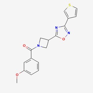 (3-Methoxyphenyl)(3-(3-(thiophen-3-yl)-1,2,4-oxadiazol-5-yl)azetidin-1-yl)methanone - 1396682-35-1