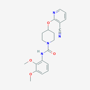 4-((3-cyanopyridin-2-yl)oxy)-N-(2,3-dimethoxyphenyl)piperidine-1-carboxamide - 1797595-84-6