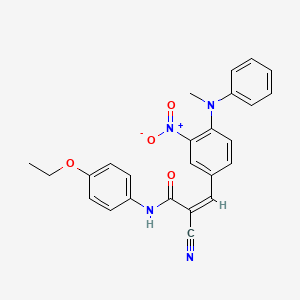 (Z)-2-Cyano-N-(4-ethoxyphenyl)-3-[4-(N-methylanilino)-3-nitrophenyl]prop-2-enamide - 556008-45-8
