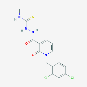 2-{[1-(2,4-dichlorobenzyl)-2-oxo-1,2-dihydro-3-pyridinyl]carbonyl}-N-methyl-1-hydrazinecarbothioamide - 242471-88-1