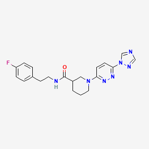 1-(6-(1H-1,2,4-triazol-1-yl)pyridazin-3-yl)-N-(4-fluorophenethyl)piperidine-3-carboxamide - 1798464-36-4