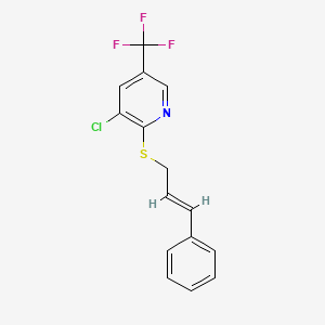 3-Chloro-2-[(3-phenyl-2-propenyl)sulfanyl]-5-(trifluoromethyl)pyridine - 321430-93-7
