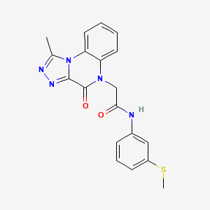 2-(1-methyl-4-oxo-[1,2,4]triazolo[4,3-a]quinoxalin-5(4H)-yl)-N-(3-(methylthio)phenyl)acetamide - 1358636-99-3