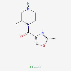 2-Methyl-1-(2-methyl-1,3-oxazole-4-carbonyl)piperazine hydrochloride - 2097937-24-9