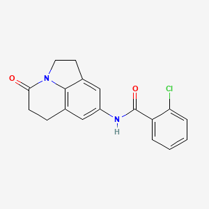 2-chloro-N-(4-oxo-2,4,5,6-tetrahydro-1H-pyrrolo[3,2,1-ij]quinolin-8-yl)benzamide - 898418-54-7